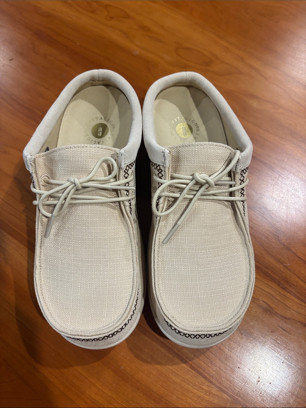 REVITALIGN Orthotic Canvas Stitched Mules Size 8 Med Width